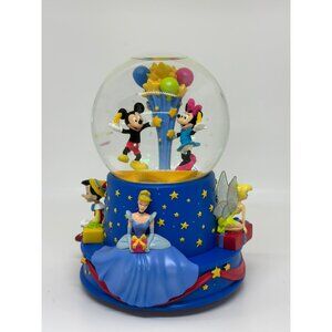 NIB Walt Disney Hallmark Musical 100th Birthday Glass Water Snow Globe Limited